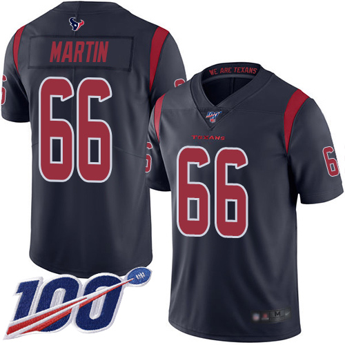 Houston Texans Limited Navy Blue Men Nick Martin Jersey NFL Football 66 100th Season Rush Vapor Untouchable